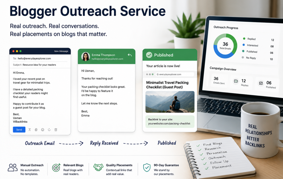 Blogger Outreach Service — Real Blogs, Real Readers ViBacklinks